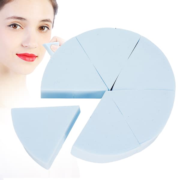 FOCALLURE 6 poser våd tør dobbeltbrug makeup puff blød concealer svamp puff #5 (blå)