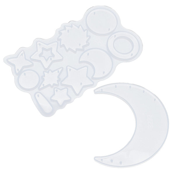 2 stk. Resinformer Holdbare Gjenbrukbare Perforerte Design Silikonformer for Anheng med Fiske Line