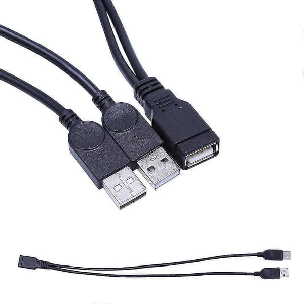 Usb A Hunn Til Dobbel Hann Adapter, Type A Laderkabel Dobbel To Splitter