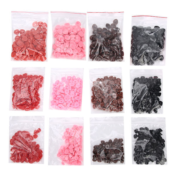 1200 st dockor näsor plast platt simulering triangulär DIY nallebjörn fylld leksakstillbehörModell A