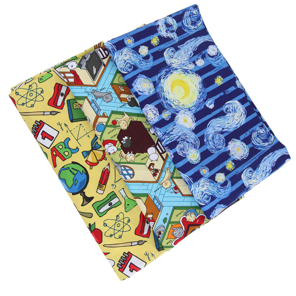 Syduk Mjuk hudvänlig Andas print Quiltduk för DIY Craft Bag Kläder Typ 10