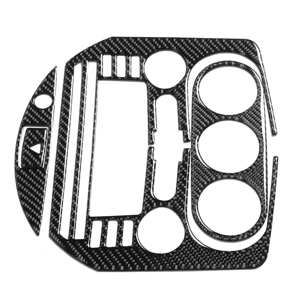 4 stk. karbonfiber sentralt kontrollpanelramme dashborddekorasjonssett som passer til Mazda MX‑5 / Roadster NCA