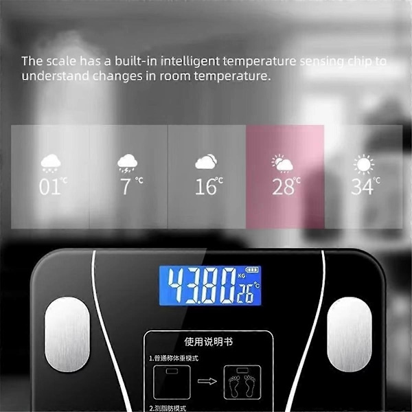 Kroppsfettvåg för effektiv vikthantering Våg Vit