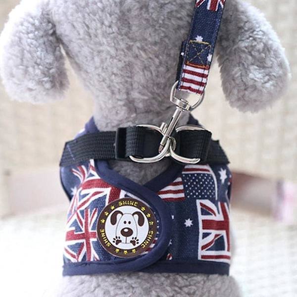 Lille hundevestholder med snor til Chihuahua Cowboy Style hvalpevest