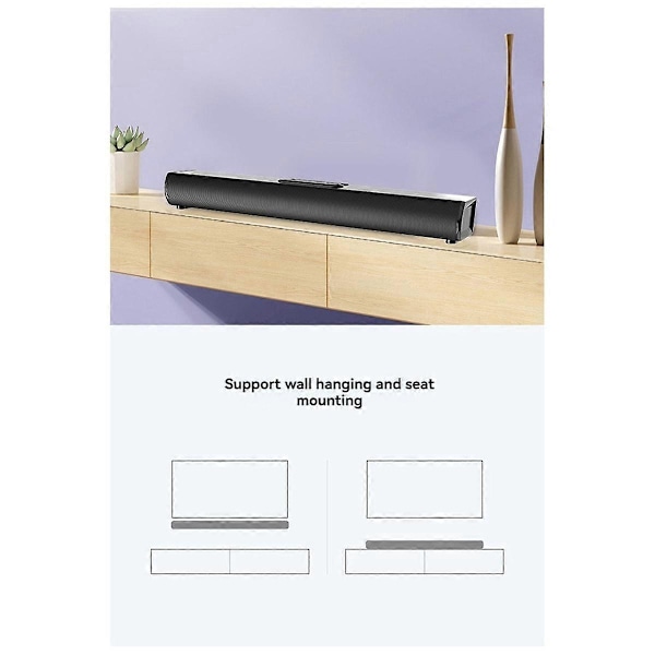 TV Soundbar HiFi Högtalare Hemmabio Sound Bar Bluetooth Högtalare