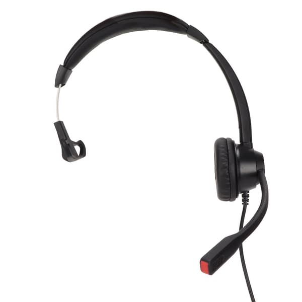 2,5 mm Business Headset Støjreducerende Monaural Trafik Headset til enheder med 2,5 mm hovedtelefonstik Sort
