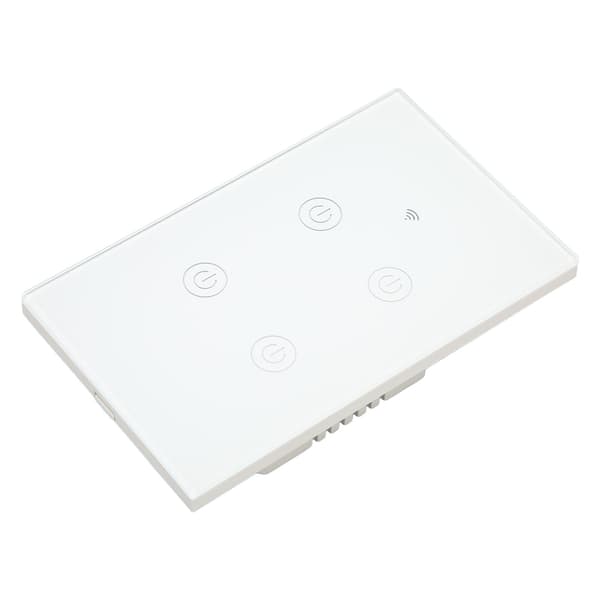 Smart Switch Trådlös Röststyrning Tidsinställd Användning APP-kontroll 4-gängs Väggströmbrytare 100‑240V
