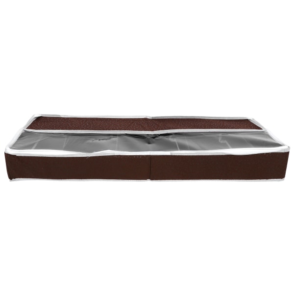 Vandtæt skoopbevaringsboks med lynlås PVC-dæksel Skoorganiseringsæsker Justerbare skillevæggeS 80x25x10cm