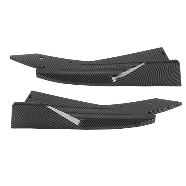 Bakspoiler Stötfångarläpp Diffusor Splitter Canard Skydd Kolfiberstil Sidokjol Universal Karosserikit för Bilar