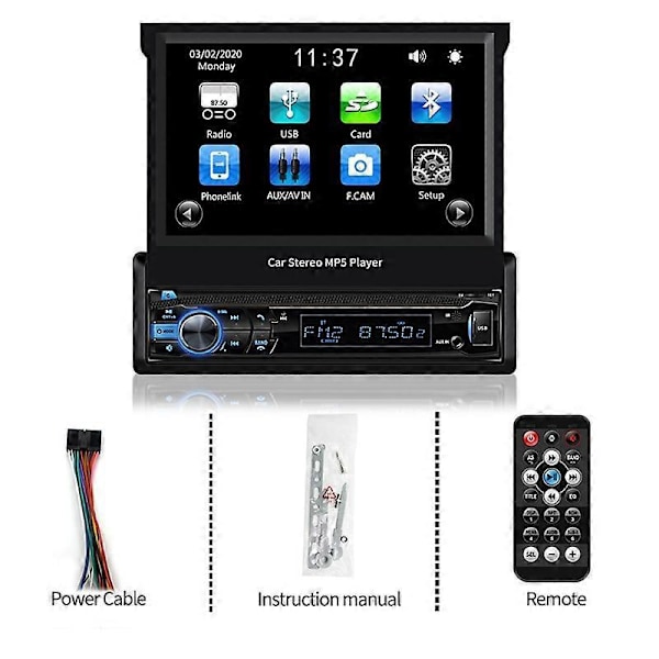 45W Bilradio Bil MP5-spelare Bluetooth Radio Multimediaspelare