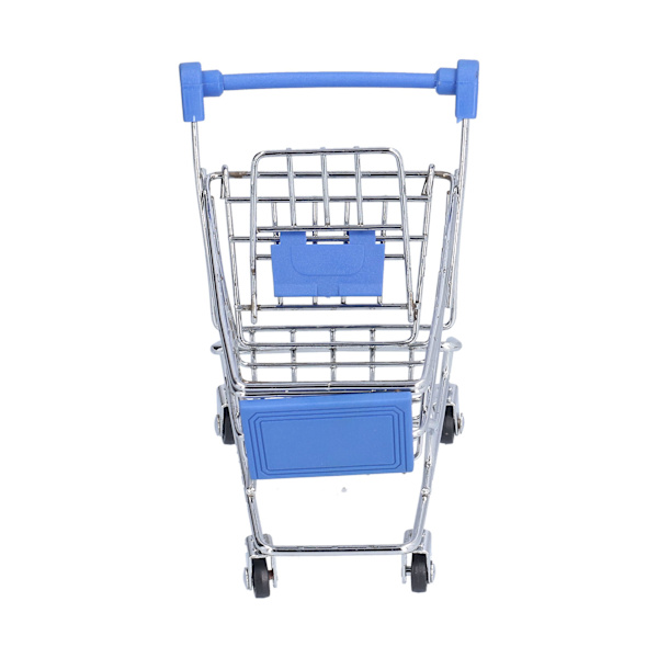Mini-supermarketin käsirattaat sininen hieno laaja sovellus tukeva kestävä miniostoskärry kotiin keittiöön toimistoon