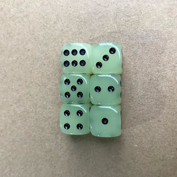 Glow in the Dark Dice Set for Board Game and Math Teaching