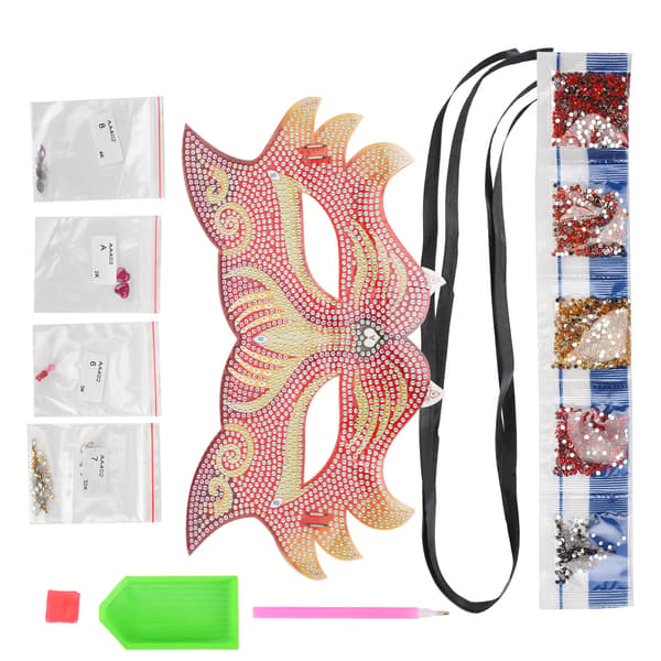 AA402 DIY Diamantmålning Ansiktsskydd Tiger Strass Bild för Flickors Kostymfest