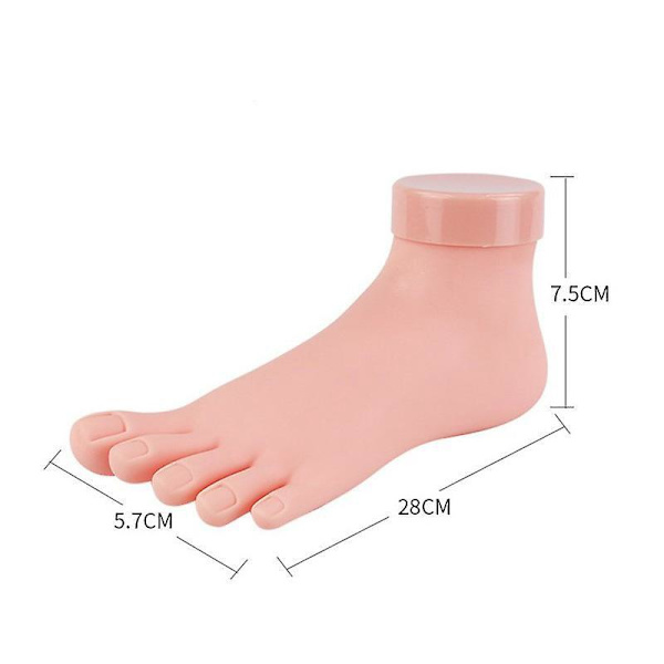 Flexibla Mjuka Silikonfalska Fotverktyg för Nagelträning Display Set med 2