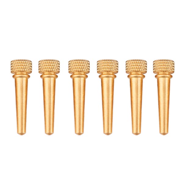 6st Mässing & Abalone Pins Stallpinne Set för Akustisk Folkgitarr Gitarrer Tillbehör