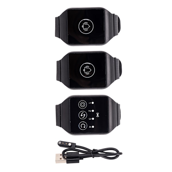 Trådlös handledssökare Multipurpose IPX7 vattentät 433,92MHz watch för restaurangsöksystem 2 för 1