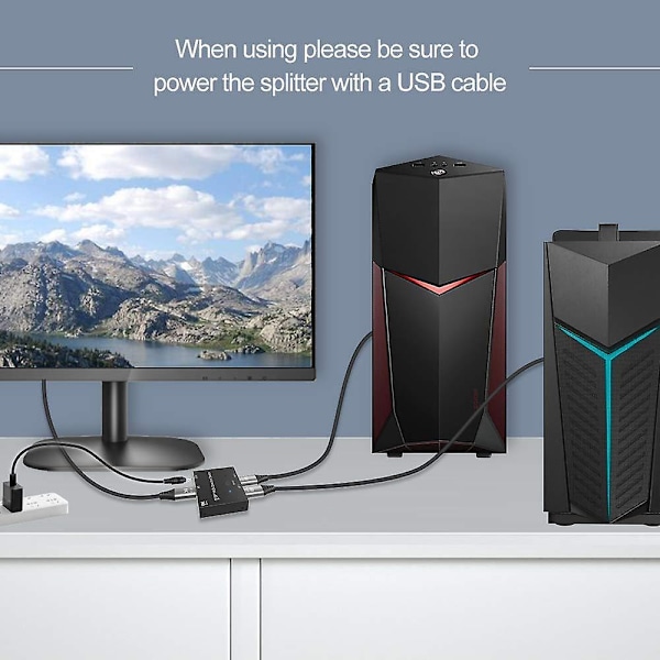 8K DP 1.4 Tosidig Bryter: 4K@120Hz Splitter & Konverter for Flere Kilder og Skjermer