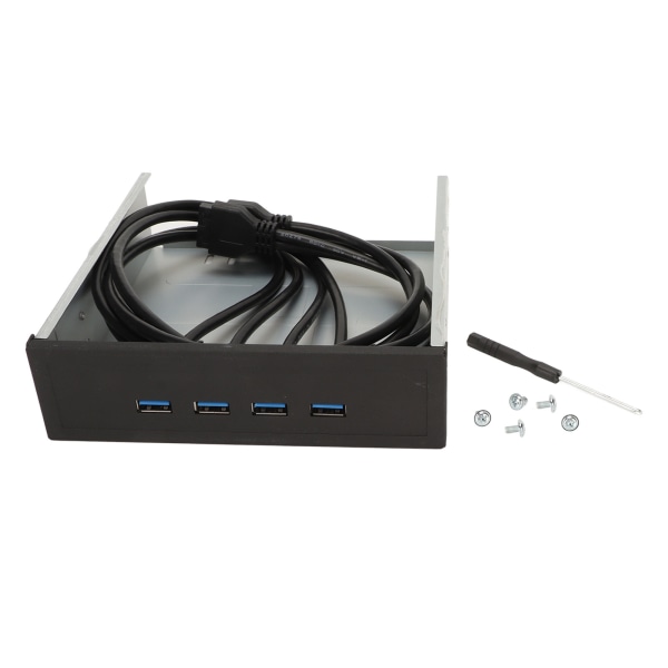 5.25in USB 3.0 frontpanelhub 4 porter 5Gbps høyhastighets 19pin USB frontpanelhub for PC-datamaskin