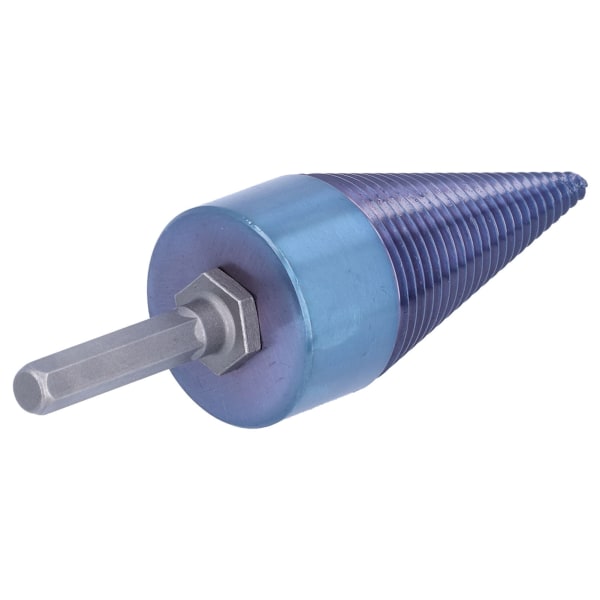 Twist Firewood Splitter Wood Cone Punch Drill Bit Hex Shank Plating Blue Split Tool 42mm L