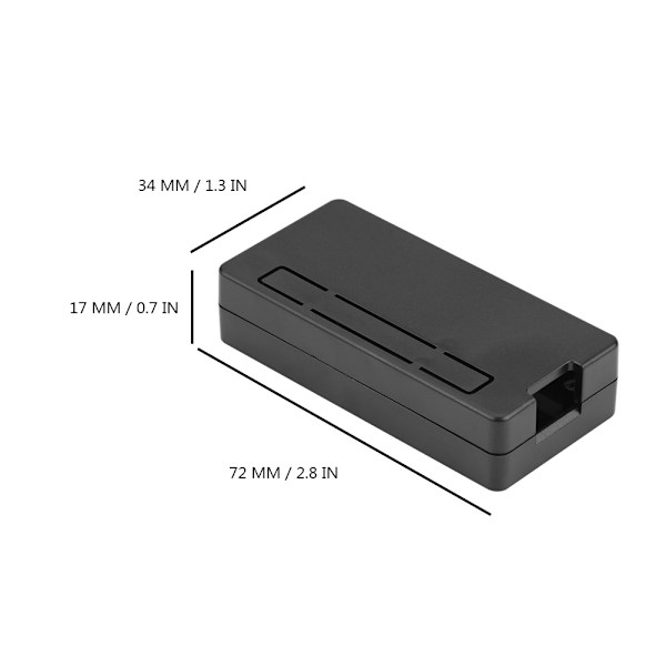 ABS plastikkabinet beskyttelsescover til Raspberry Pi Zero W / 1.3 (sort)