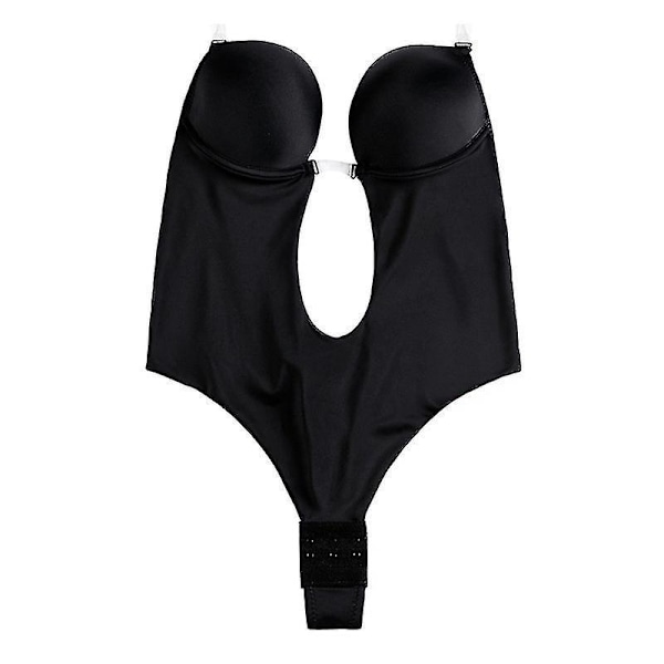 Sort Rygfri U-Udsnit Kvinders Bodysuit Kropsformer Bra