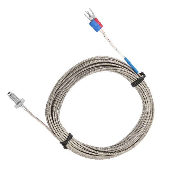 5M Lengde M6 BSW Skruegjenge Temperaturmålingsprobe K Type Termoelementkabel