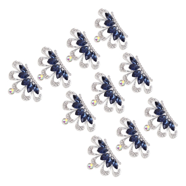 10 kpl rintaneulakruunu kuusi terälehteä opaalihelmi rintaneula pinssejä vaatteisiin kenkiin laukkuihin hiusasusteiden koristeluun 3x4,2 cm sininen kruunu