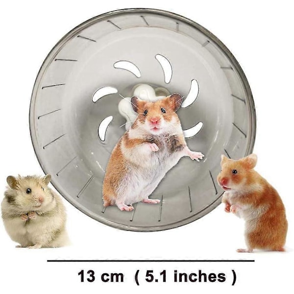 5.1 Tum Tyst Hamsterhjul, Hamsterleksaker för Hamsterbur, Supertyst Spinner Träningshjul