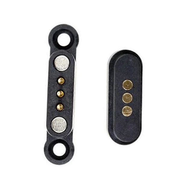 10 Par Fjäderbelastad Magnetisk Pogo Pin-kontakt 3 Positioner Magneter Delning 2,3 MM Genomgående Hål M