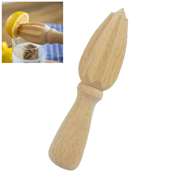 Naturlig træ citruspresser mini manuel citruspresser til appelsin citrus citron