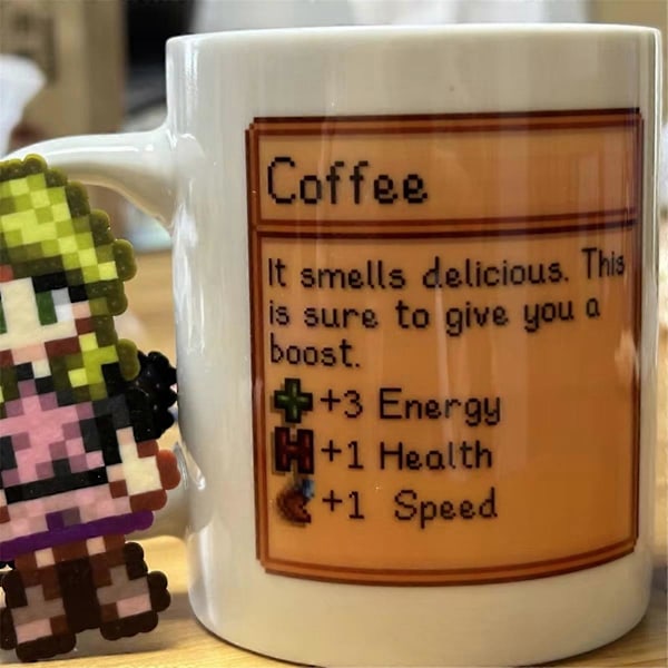 Keramisk Mugg - Tecknad Speldesign Kaffe Mjölk Kopp, Hög Kapacitet