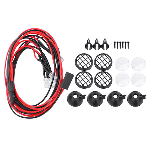 Universell LED-lampa med lampskärm för TRXAAXS/TRX4/SCX10/D90 1/10 RC Crawler CarRound