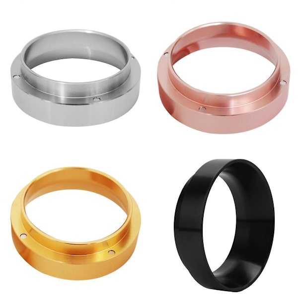4 st 58mm Dia. Kaffedoseringsringar i aluminium Portafilter Doserings Trattar