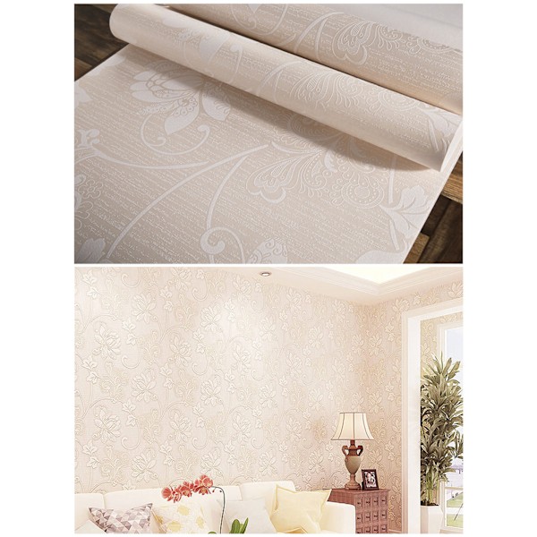 3D präglad tjockad fjäril blomma non-woven tapet vardagsrum TV bakgrund väggpapper