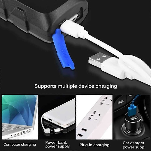 LED Inspektionslampe, Bærbar Foldbar USB Genopladelig Arbejdslampe med Magnetisk Base til Autoreparation