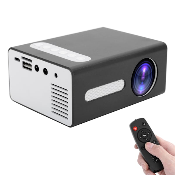 Kotitalouden projektori AV kannettava LED Mini CrossBorder kaukosäätimellä 110240V(Noir Prise AU)