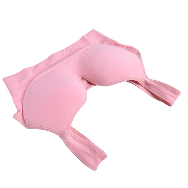Bekväm stöd-bh för kvinnor, heltäckande trådlös sov-bh, amnings-bh, rosa L