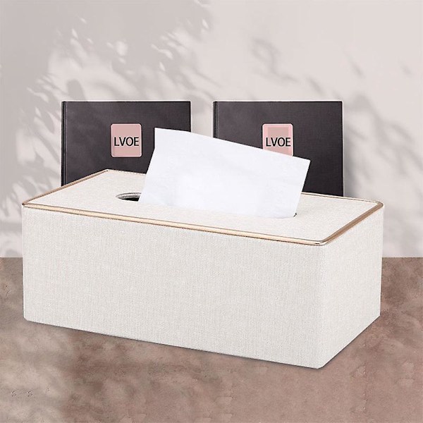 Læder Vævsæskeholder - Beige, Hjem/Kontor/Bil Dekoration
