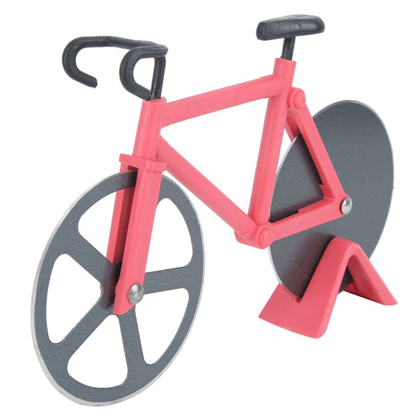 Innovativ pizzaskärare i form av cykel i rostfritt stål, kökstillbehör, röd