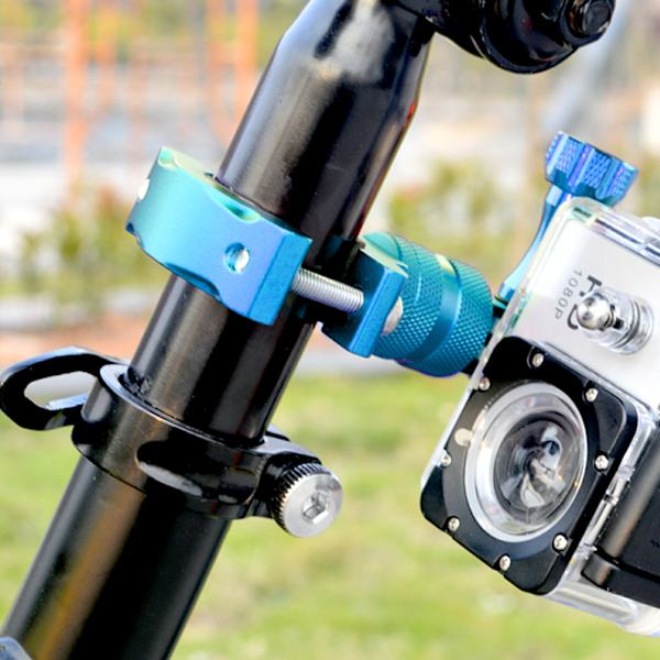 360° pyörivä pyörän kameran pidike ohjaustangon urheilukameran kiinnitysteline