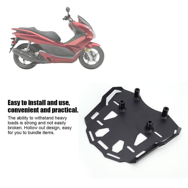 Bagagebærer i aluminiumslegering til motorcykel til Honda PCX 150 2014+ (sort)