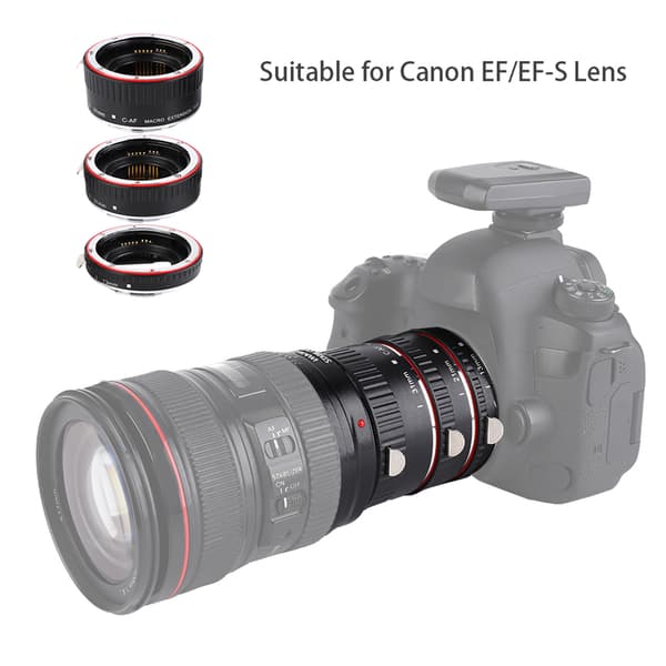 Auto Focusing Makro Forlænger Linser Adapter Ringe Sæt til Canon EF S Linse