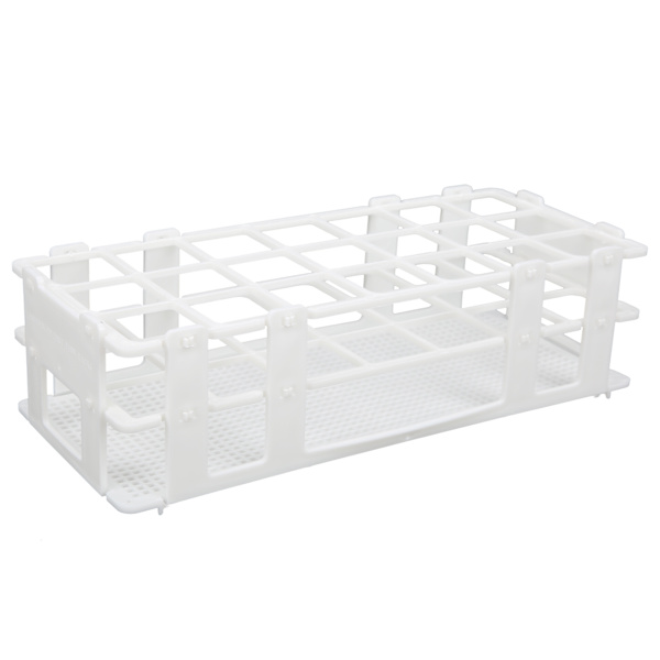 30 mm x 21 reiän muovinen koeputkitelineen kokoonpano Irrotettava näytteenottoputken pidike laboratoriota varten