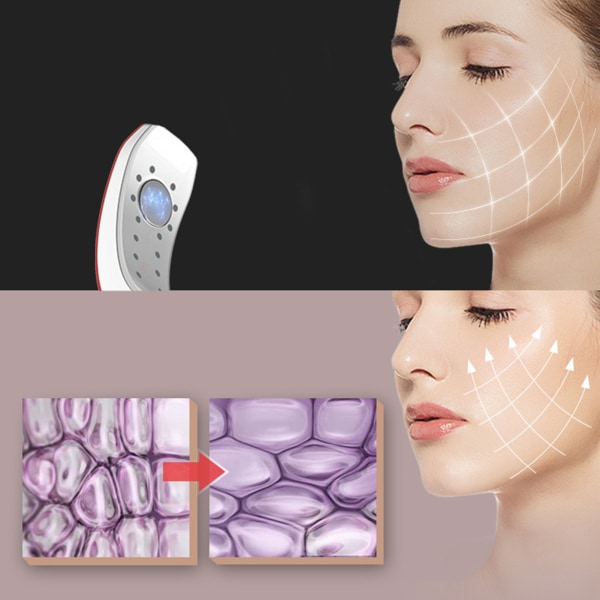 V Face Shaping Massager Bluetooth Fjernbetjening Dobbelthage Reducer Smart Face Lifting Machine for Home White