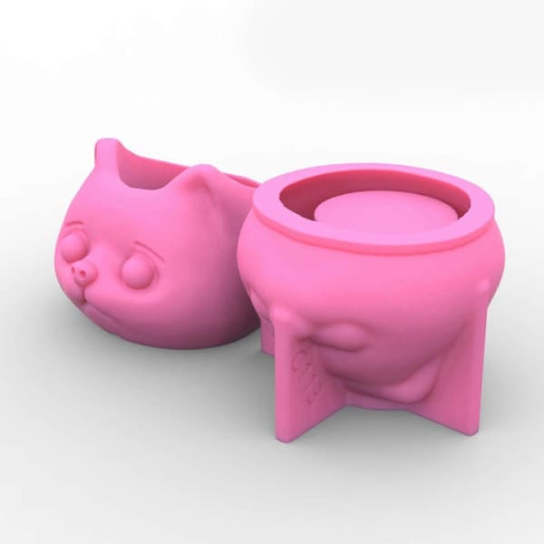 Hundeformet Blyantholder Blomsterpotte Silikonform DIY Håndverk Egnet for Barn og Voksne
