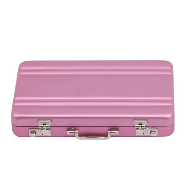 Money case as a money gift, mini briefcase, aluminum with snap closure money caseCreative gifts (pink)