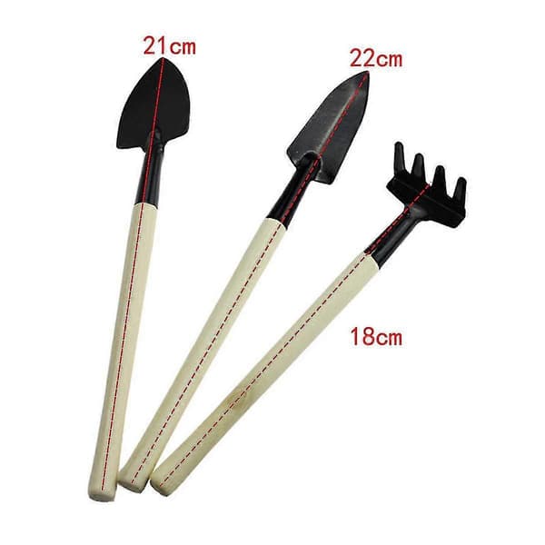 Trädgårdsredskap, 3-delat set med liten spade för plantering i krukor