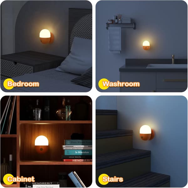 Børns bevægelsessensor natlampe, USB genopladelig sød børnelampe