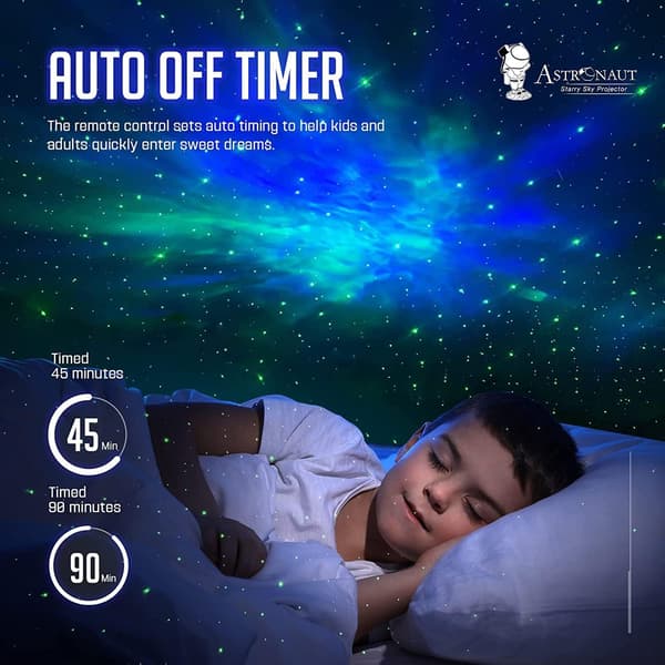 Astronaut Stjärnprojektor Galaxlampa – Timer/Fjärrkontroll, Barnrum/Julklapp