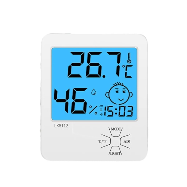 Inomhus termometer, digital inomhus termometer, LCD intelligent hygrometer, bakgrundsbelysning
